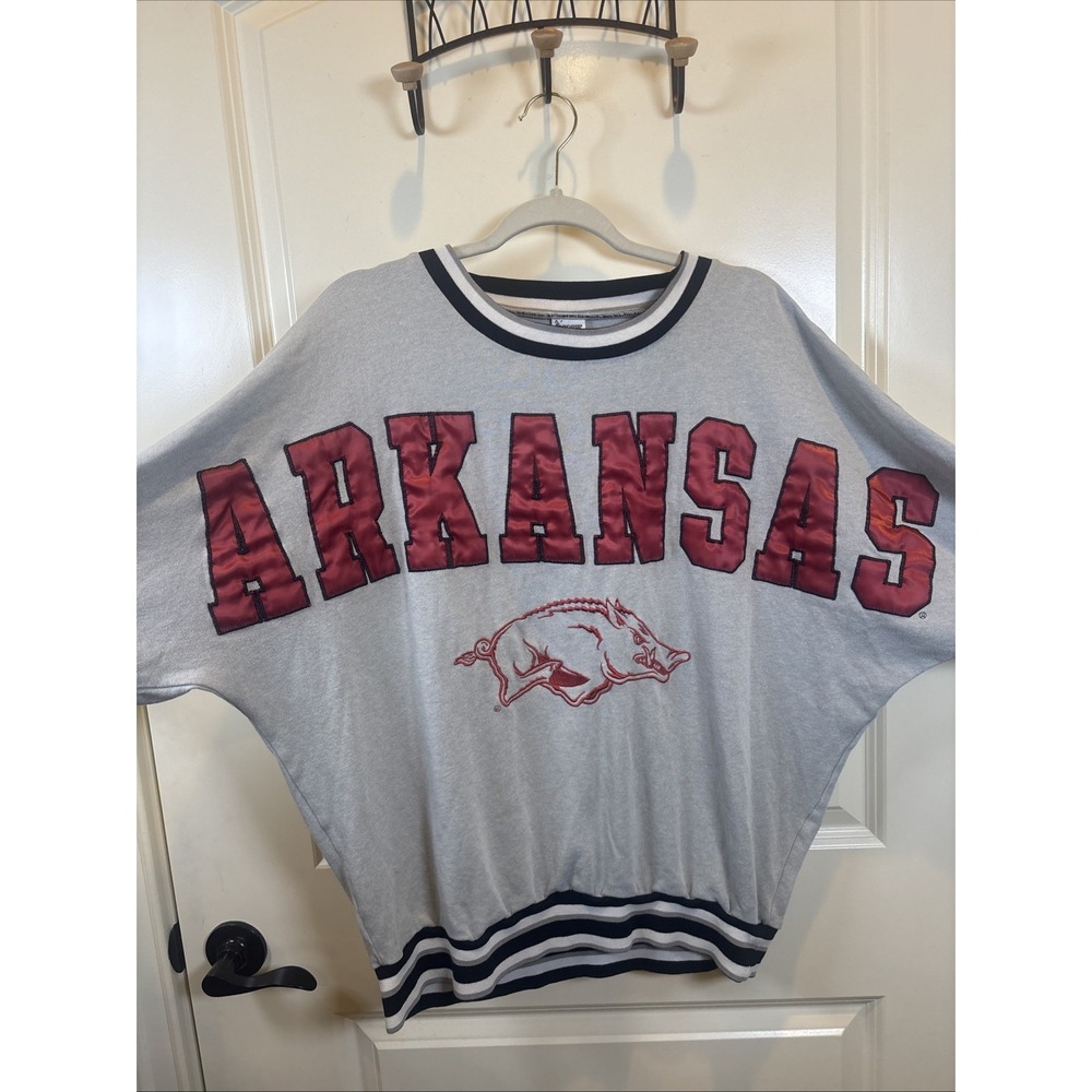 PINK Victoria Secret 5th & Ocean Arkansas Razorbacks Sweatshirt Large Y2K Hogs